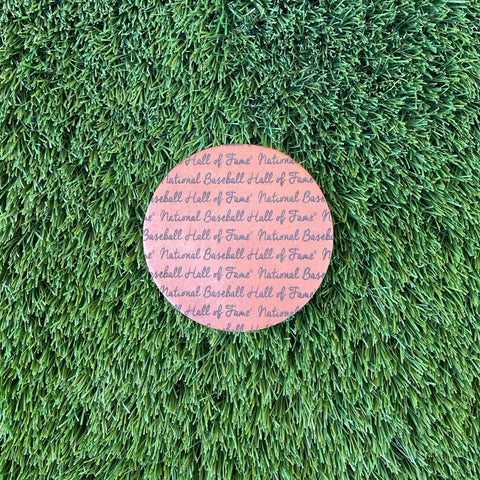 National Baseball Hall of Fame Script Leather Coaster
