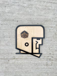 Pro Football Hall of Fame 1963 Throwback Helmet Wall Sign
