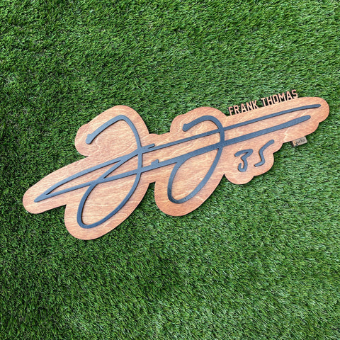 Frank Thomas Signature Wall Wood Sign : 2 Color Options